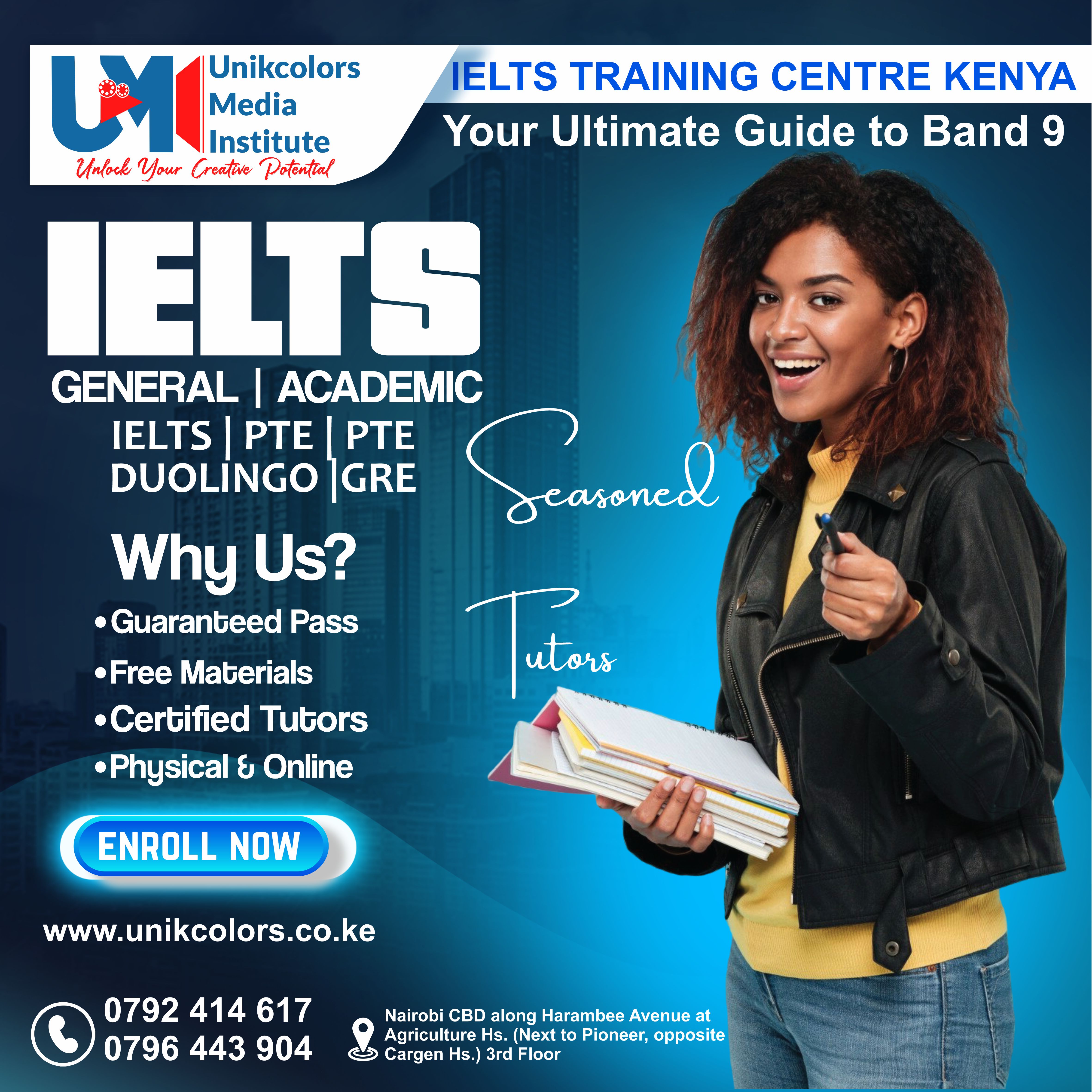 IELTS TRAINING CENTRE KENYA - IELTS PREPARATION | OET | TOEFL | PTE | GRE | DUOLINGO